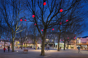 Place illuminée - Photographe Eclairage illuminations