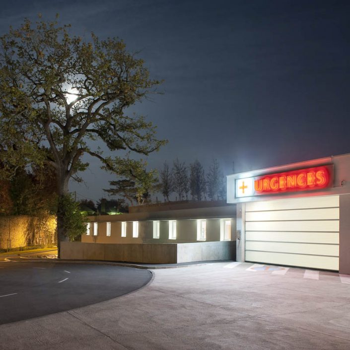 Hôpital de Château-Gontier, Mayenne - Photographe Architecture nuit 