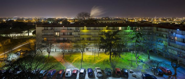 Place des Faons, Toulouse - Photographe Architecture nuit 