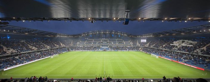Stade Océane - Le Havre - Photographe Architecture nuit 