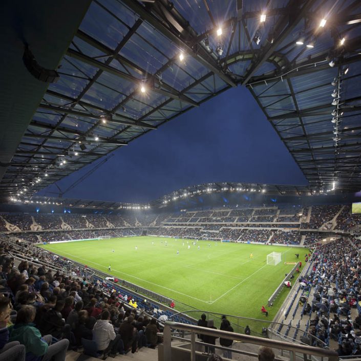 Stade Océane - Le Havre - Photographe Architecture nuit 