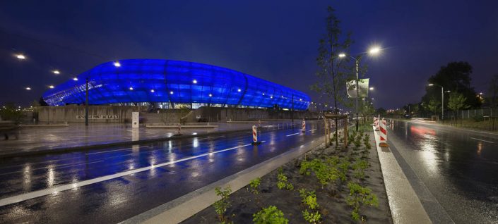 Stade Océane - Le Havre - Photographe Architecture nuit 