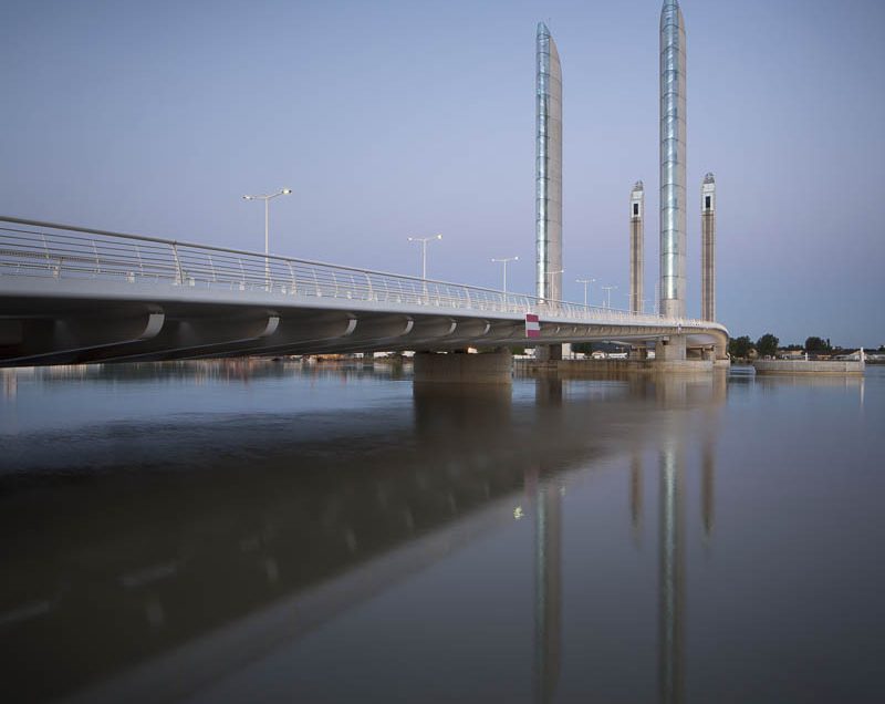 Reportage éclairages ville de Bordeaux, Pont Chaban Delmas - Photographe Architecture 