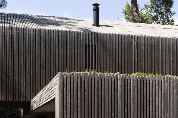 Photographie de Villa d'architecte avec bardage bois à Biscarosse