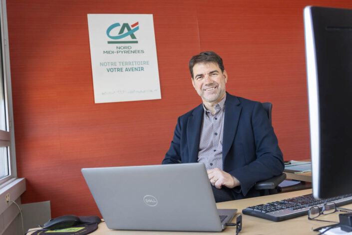 Portrait d'un employé du Crédit Agricole à Cahors