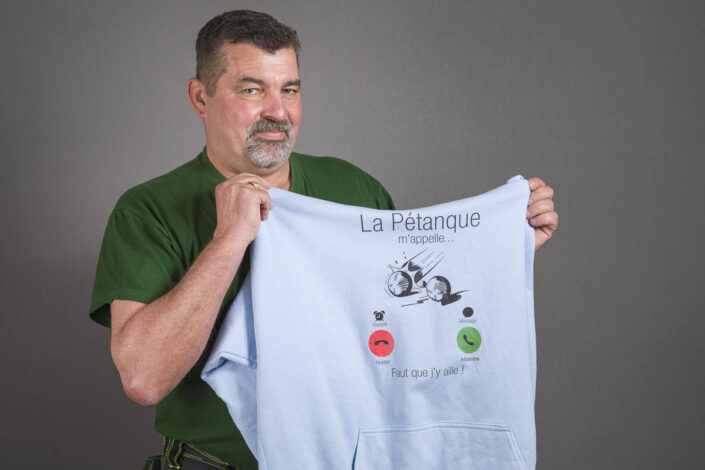 Portrait d'un joueur de pétanque